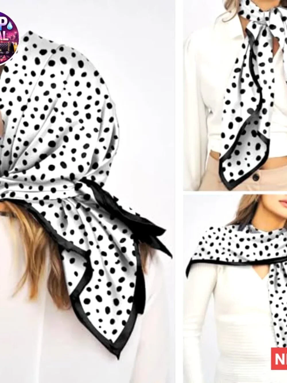 Silk Feeling Square Satin Scarf Wrap 27.5 Inches Head Hair Accessory